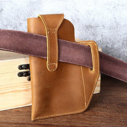 Men's Retro Leather Phone Hanging Belt Bag