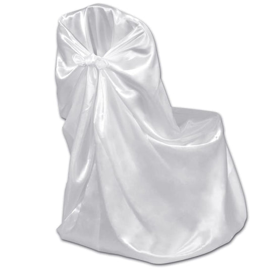 vidaXL Chair Cover for Wedding Banquet 12 pcs White