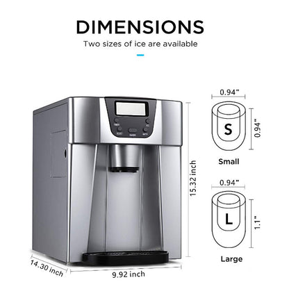 Eismaschine Haushalt Kleine Mini Kommerziellen Automatische Multi-funktion Wasser Dispenser Desktop Eis-dropping Eis Maker