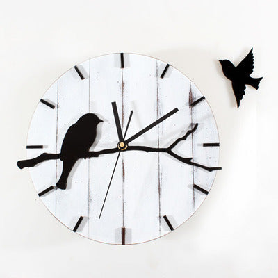 Wall Clock Living Room Wall Wall Clock Wall Watch Small Bird Clock Mute