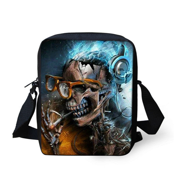 European and American Skull Children's Messenger Bag