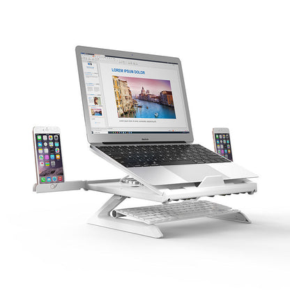 New Laptop Stand Multifunctional Folding Lift Portable Laptop Stand Monitor Increase Rack Aluminum Alloy Base.