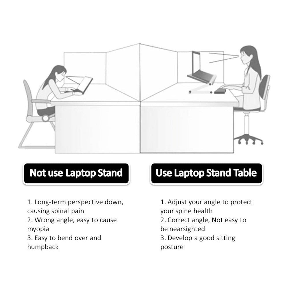 Foldable Laptop Stand Ergonomic Desk Tablet Holder.