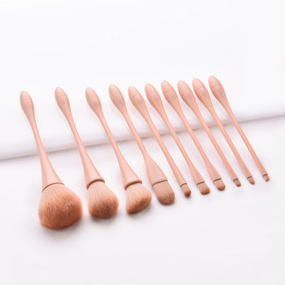 10 pcs Little pretty waist pink makeup brush