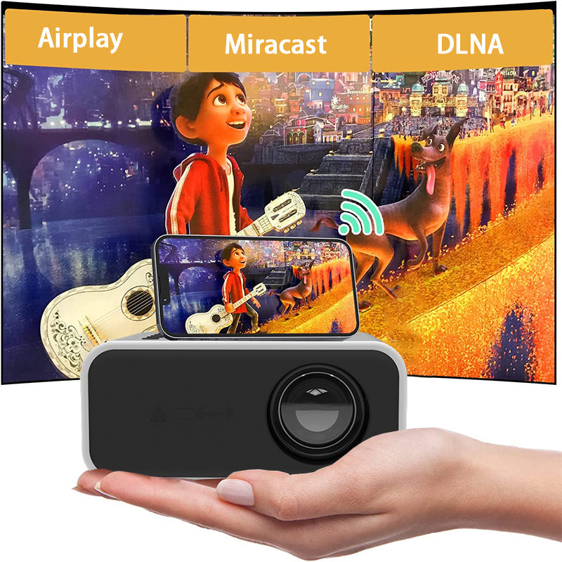 YT300 Mobile Video Projector Support 1080P Home Theater Media Player Wired Wireless Same Screen Android IOS Smartphone