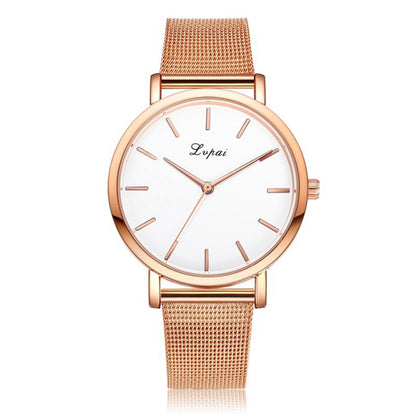 Vansvar fashion brand silver and gold mesh band creative marble wristwatch casual women quartz watches gift relogio feminino