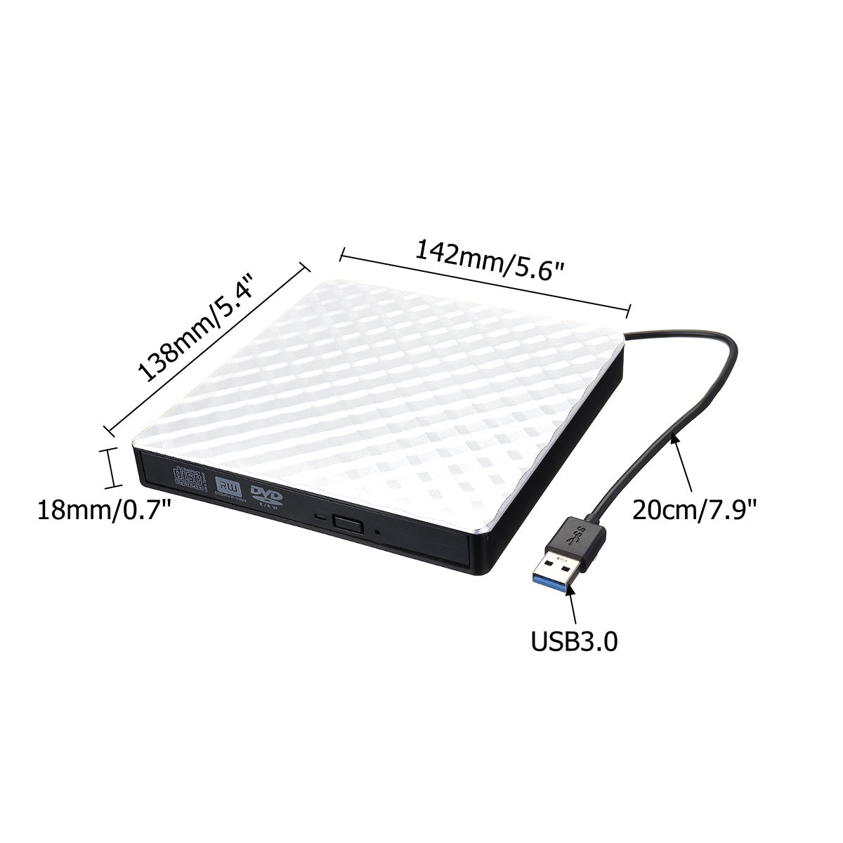 USB3.0 external optical drive removable DVD CD burner