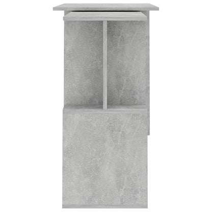 vidaXL Corner Desk Concrete Grey 200x50x76 cm Engineered Wood