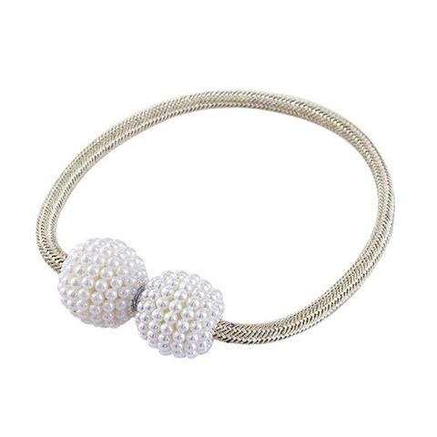 Magnetic Curtain Tiebacks Pearl Beads