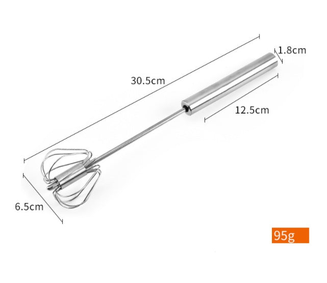 Edelstahl Semi Automatische Schneebesen Küche Werkzeuge Hand Schneebesen