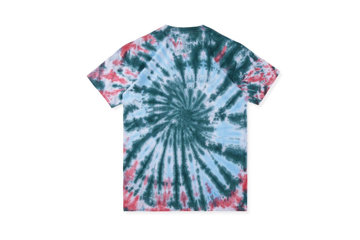 Alien Football Tie Dye Herren und Damen Lässiges Kurzarm T-Shirt