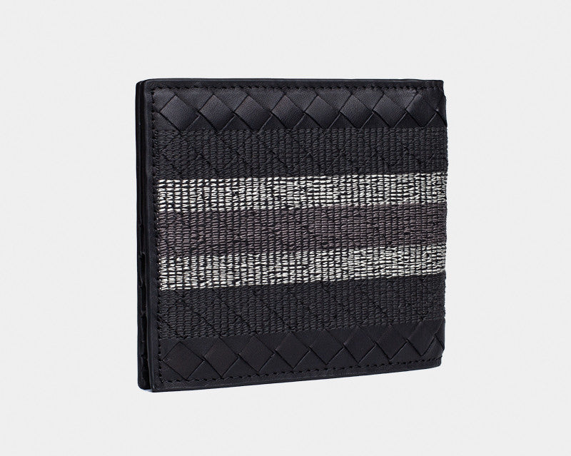 Woven Wallet Men'S Short Leather Lovers  New Folding Wallet Men'S Wallet