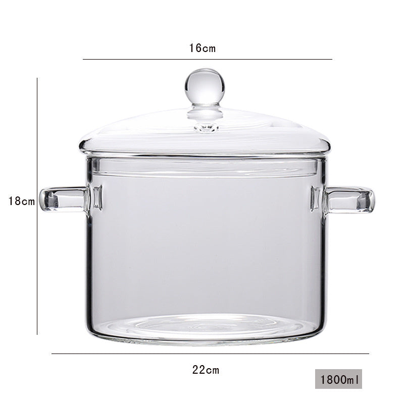 Glas Topf Herd Topf Küche Transparent Mini Suppe Topf Herd herd Kochen Werkzeuge Zubehör