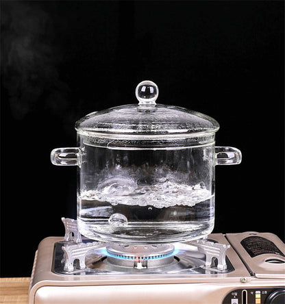 Glas Topf Herd Topf Küche Transparent Mini Suppe Topf Herd herd Kochen Werkzeuge Zubehör