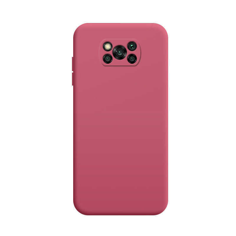 Xiaomi Pocox3 Mobile Phone Case Liquid Silicone Mipocox3 Protective Cover With Ring Buckle Integrated Bracket Poco X3 Nfc Creative Ultra-thin Lens All-inclusive Anti-fall Female Px3 Soft Shell New Pro