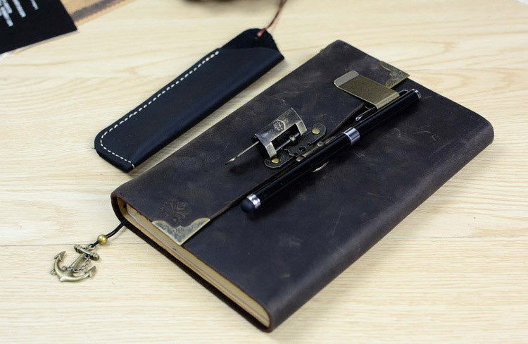 Retro leather notebook