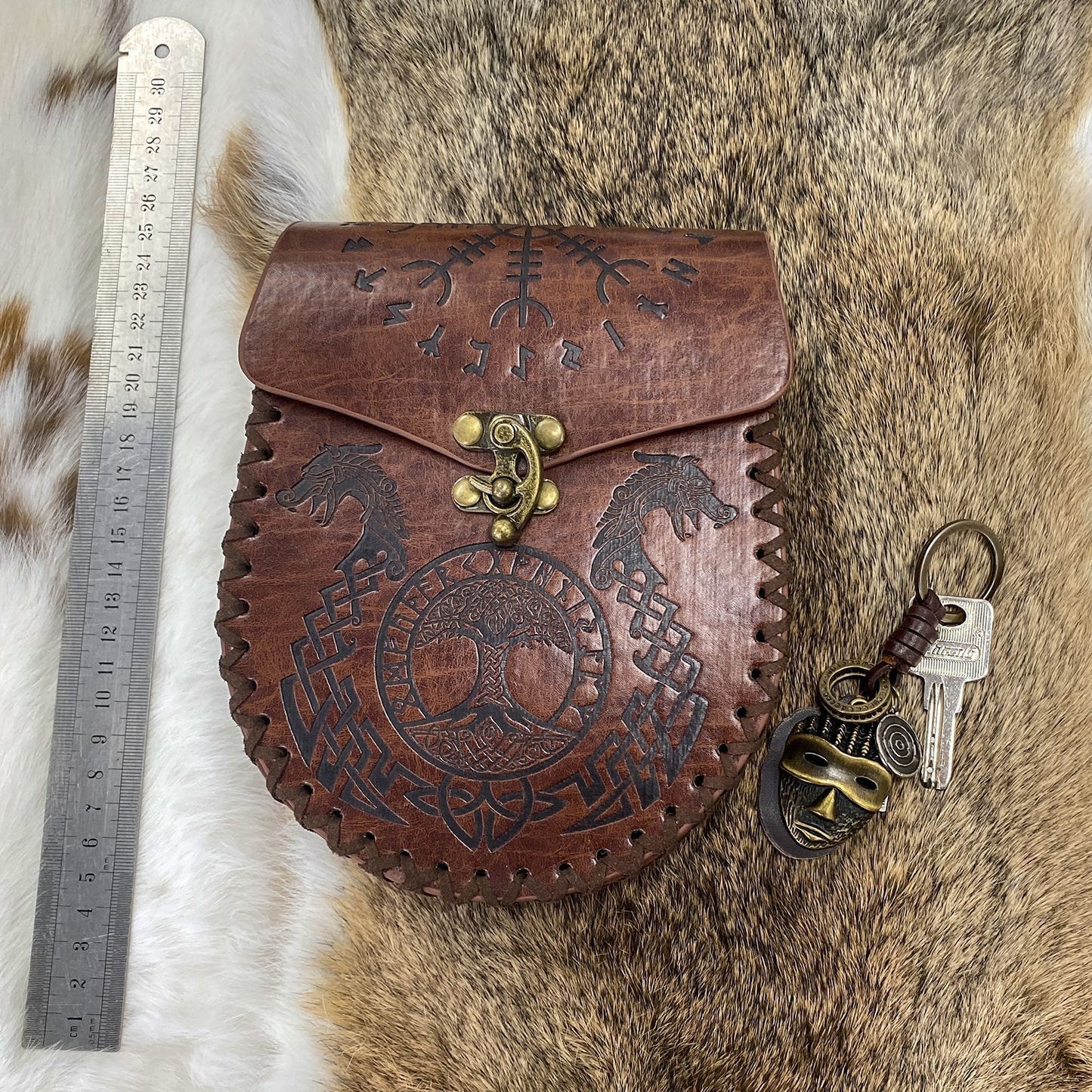 Viking Style Medieval Hanging Belt Coin Purse Vintage Belt Bag