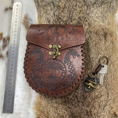 Viking Style Medieval Hanging Belt Coin Purse Vintage Belt Bag