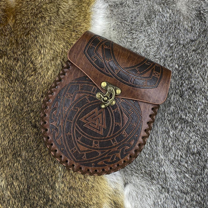 Viking Style Medieval Hanging Belt Coin Purse Vintage Belt Bag