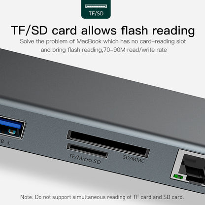 Hub Docking Station And  Cooling Bracket To Ten-port HDMI And VGA Network Port Conversion Hub