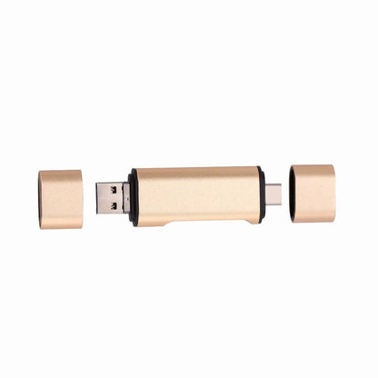 USB mobile phone card reader MICRO TYPE - C triad multi-function aluminum alloy support TF SD OTG foreign trade