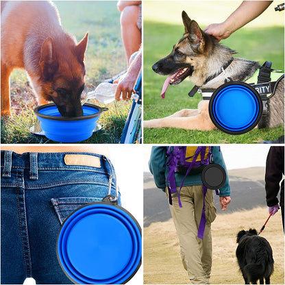 350 und 1000ML Hund Schalen Klapp Silikon Welpen Lebensmittel Container Tragbare Katze Wasser Feeder Für Reise Wandern Pet Liefert