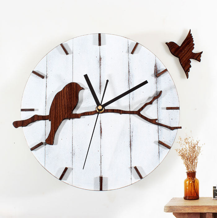 Wall Clock Living Room Wall Wall Clock Wall Watch Small Bird Clock Mute