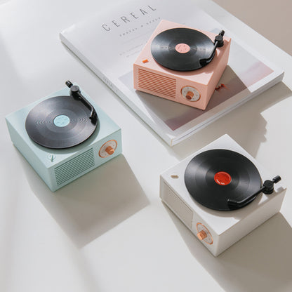 Vinyl record player bluetooth speaker