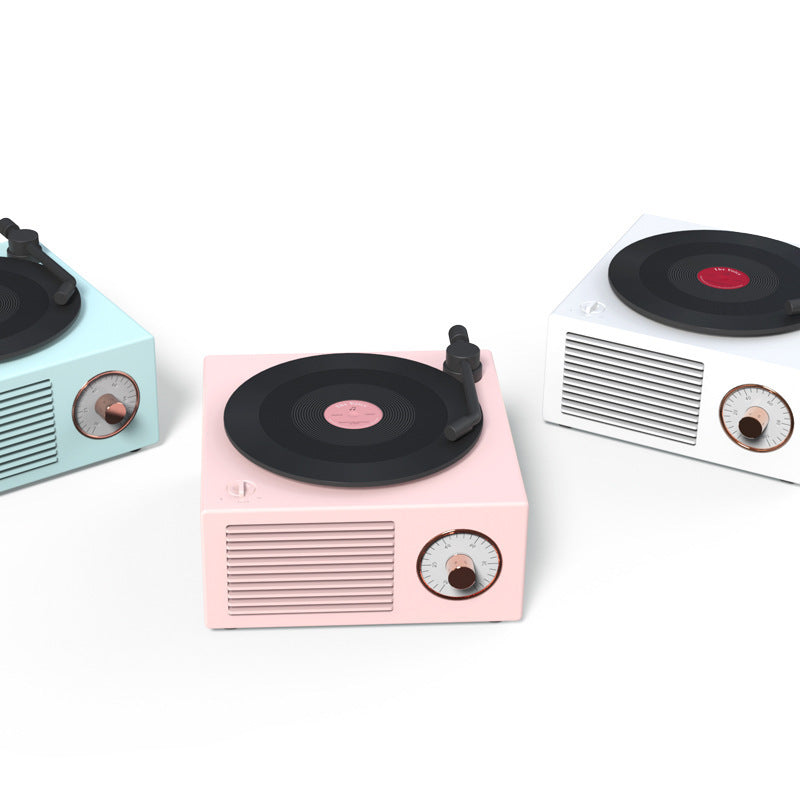 Vinyl record player bluetooth speaker