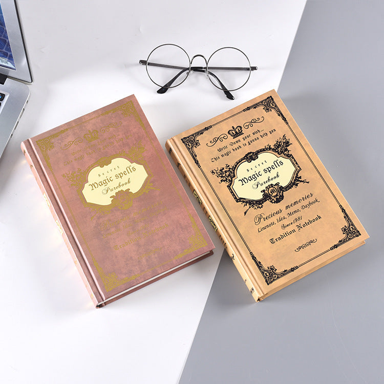 Vintage magische buch notebook