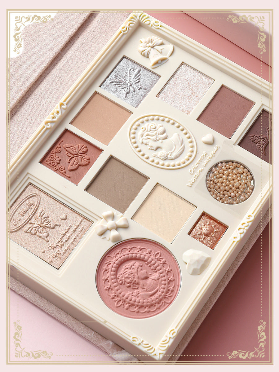 Embossed Eyeshadow Palette Blush Highlighter All-in-one Palette