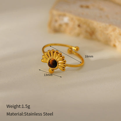 Vintage Natural Stone Ring Fashion