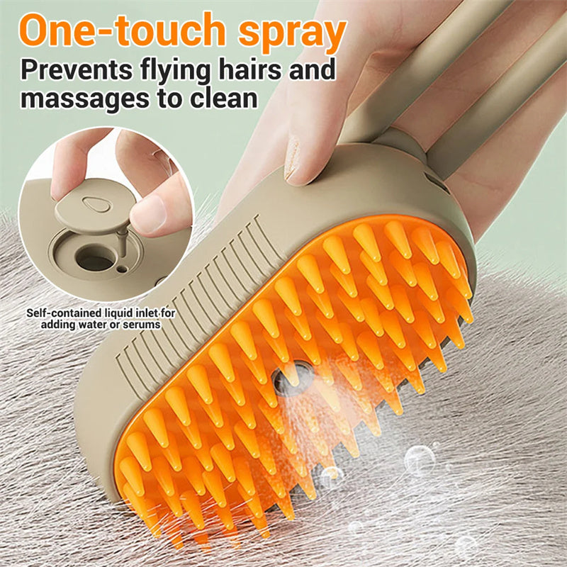 Cat Steam Brush Steamy Dog Brush 3 In 1 Electric Spray Cat Hair Brushes For Massage Pet Grooming Comb Hair Removal Combs Pet Products - RazzX