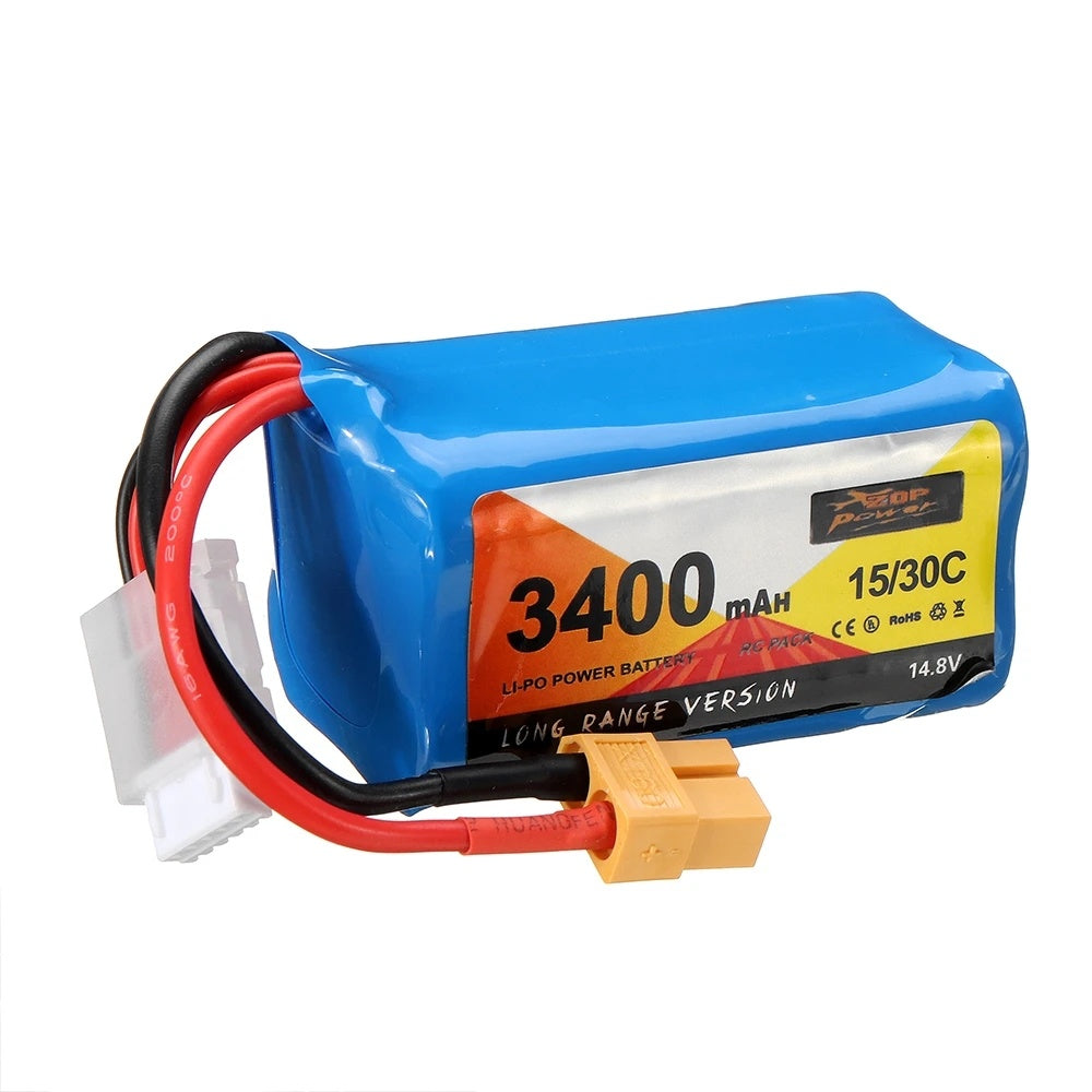 ZOPPower14.8 V3400mAh15C 30 C4s Lithium Ion Batteries