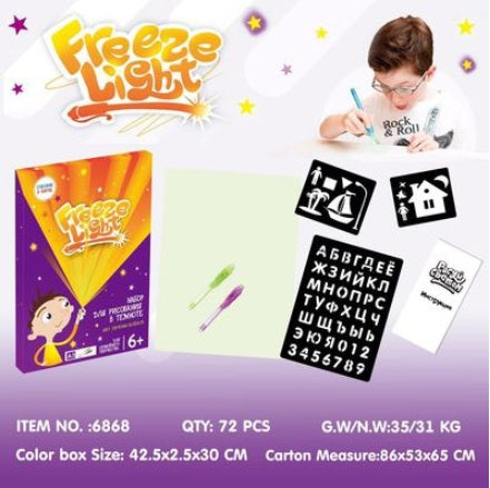 Educational Toy Drawing Pad 3D Magic 8 Light Effects Puzzle Board Sketchpad