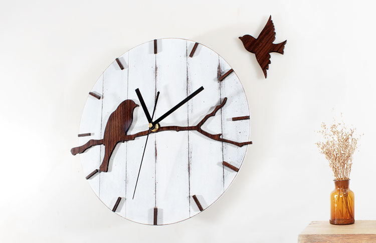 Wall Clock Living Room Wall Wall Clock Wall Watch Small Bird Clock Mute