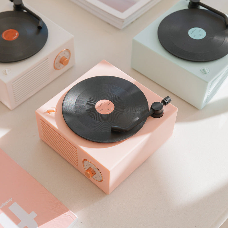 Vinyl record player bluetooth speaker