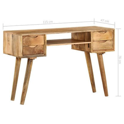 vidaXL Writing Desk Solid Mango Wood 115x47x76 cm