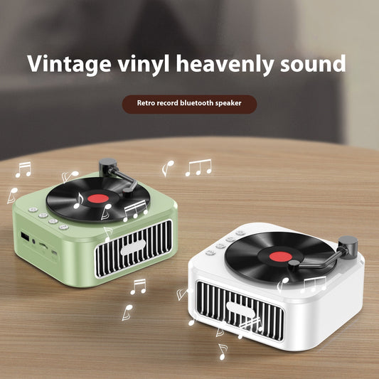 Vinyl Record Player Retro Phonograph Audio Bluetooth Speaker European Portable Gift