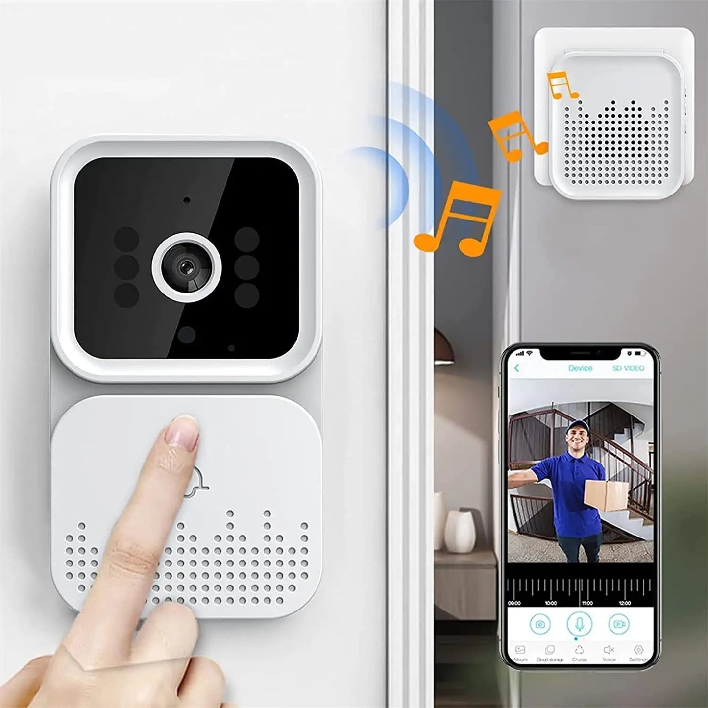 Video Doorbell Wireless Wifi Intercom System Home Monitor Remote Camera