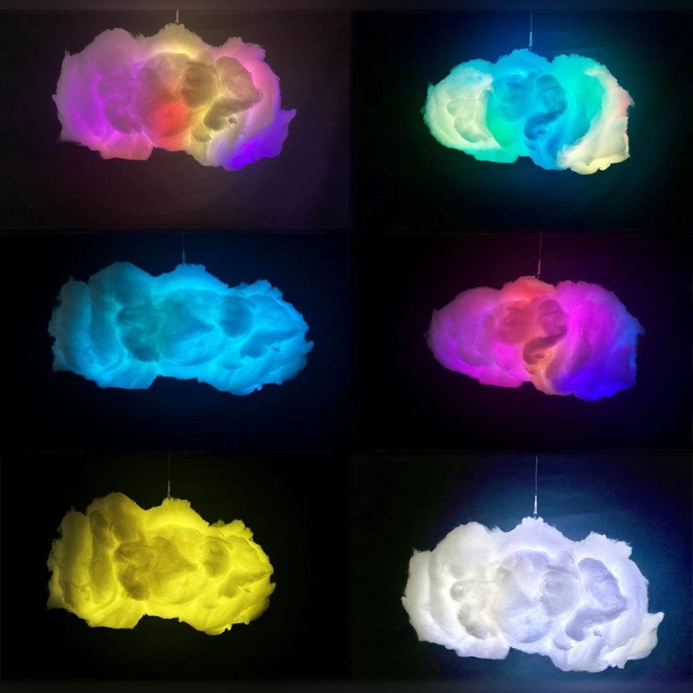 USB Wolke Licht APP Control Musik Synchronisation 3D RGBIC Umgebungs Licht Blitz Simulation Wolken Schlafzimmer Zimmer Licht