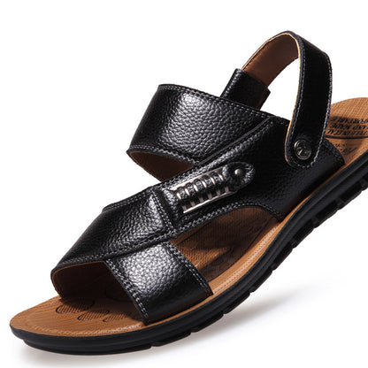 Summer Sandals Men's Leather Sandals And Slippers Casual And Breathable