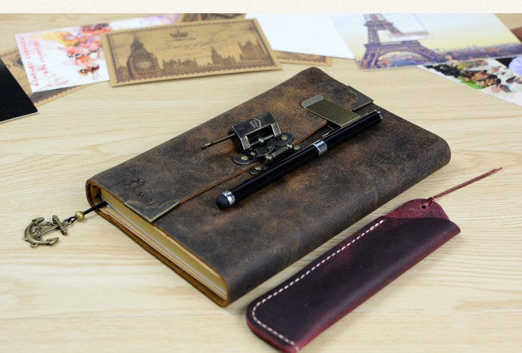 Retro leather notebook