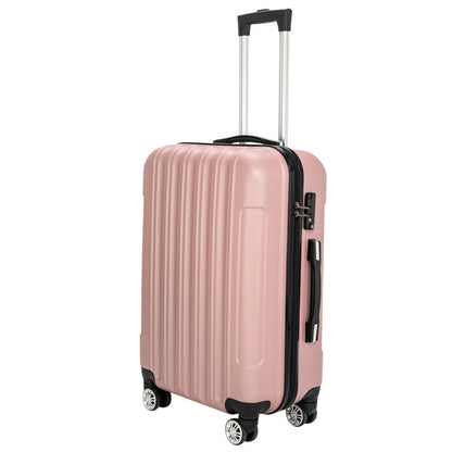 Vertical 3-in-1 Spinner Wheel With Handle Trolley Box 20in 24in 28in ABS Aluminum Alloy Trolley Fashion Color - Rose Gold