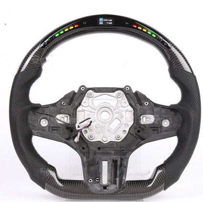 X3x5 Carbon Fiber Intelligent Multifunctional LED Car Sports Steering Wheel