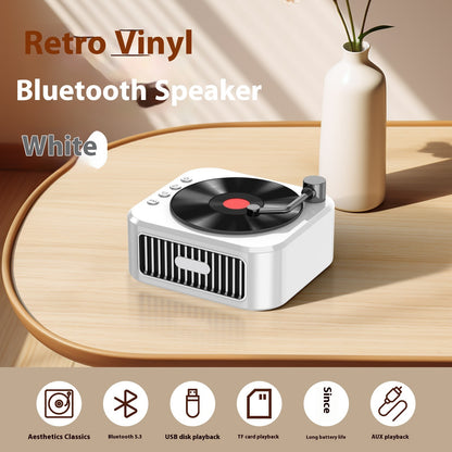 Vinyl Record Player Retro Phonograph Audio Bluetooth Speaker European Portable Gift