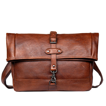 Vintage Shoulder Bag In Polished Vegetable Tanned Leather