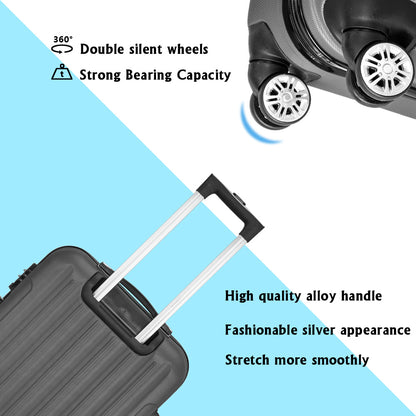 Vertical 3-in-1 Swivel Wheel With Handle Trolley Case 20in 24in 28in ABS Aluminum Alloy Trolley Classic Color - Dark Gray