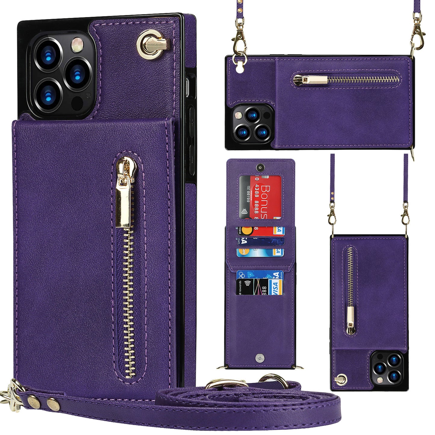 Zipper-Fall Telefon Fall Crossbody