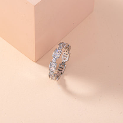 Zircon Square Ring Jewelry Ring Accessories Female Ring